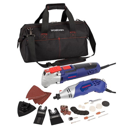 Prime-Line WORKPRO W004573 Rotary and Oscillating Tool Combo Kit, Various Disks and Blade Single Pack W004573
